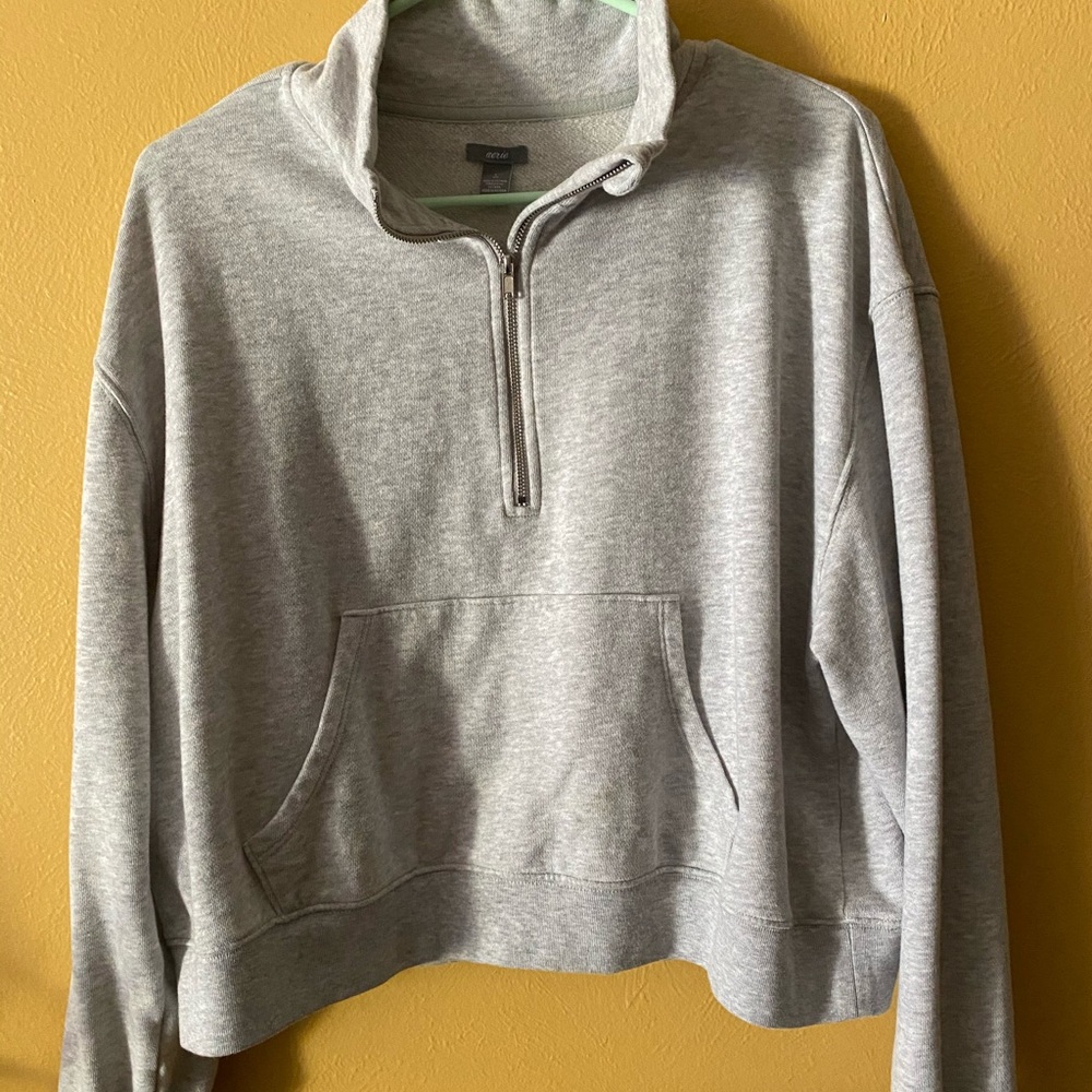 Grey aerie half zip sweatshirt